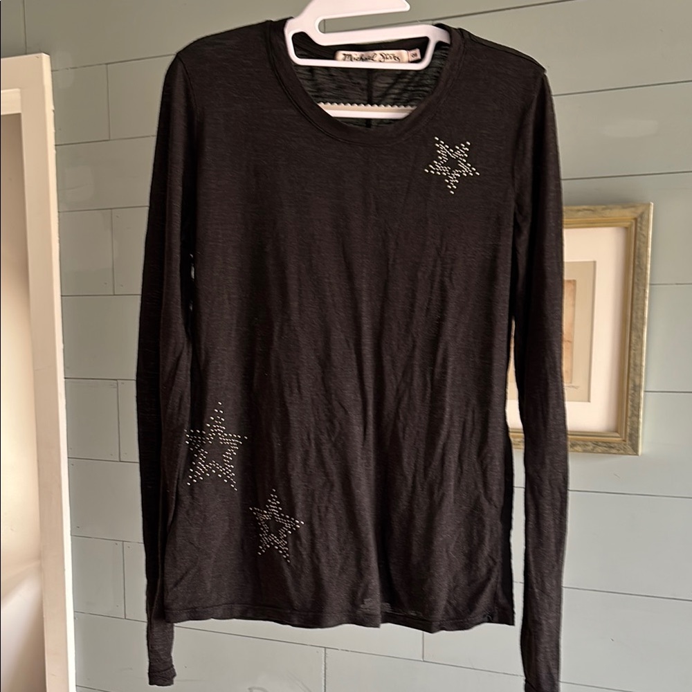 Michael Stars‎ Black Star Embellished Women's Top